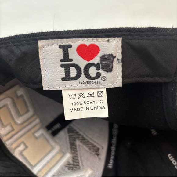 NCIS Embroidered Cap Washington DC Black Silver Unisex Hat Adjustable I ❤️ DC - Picture 9 of 13